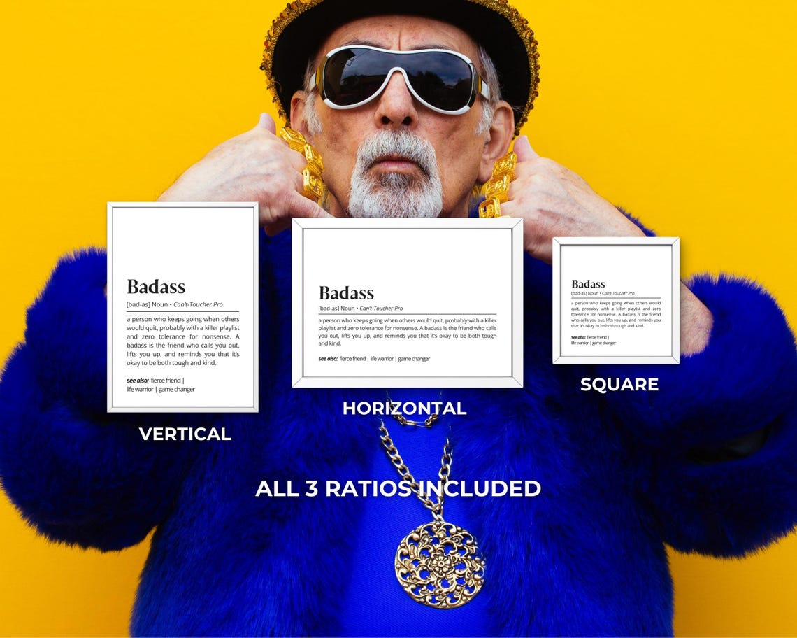 Badass Definition Dictionary Funny Bold Motivational Poster Art - Image 3