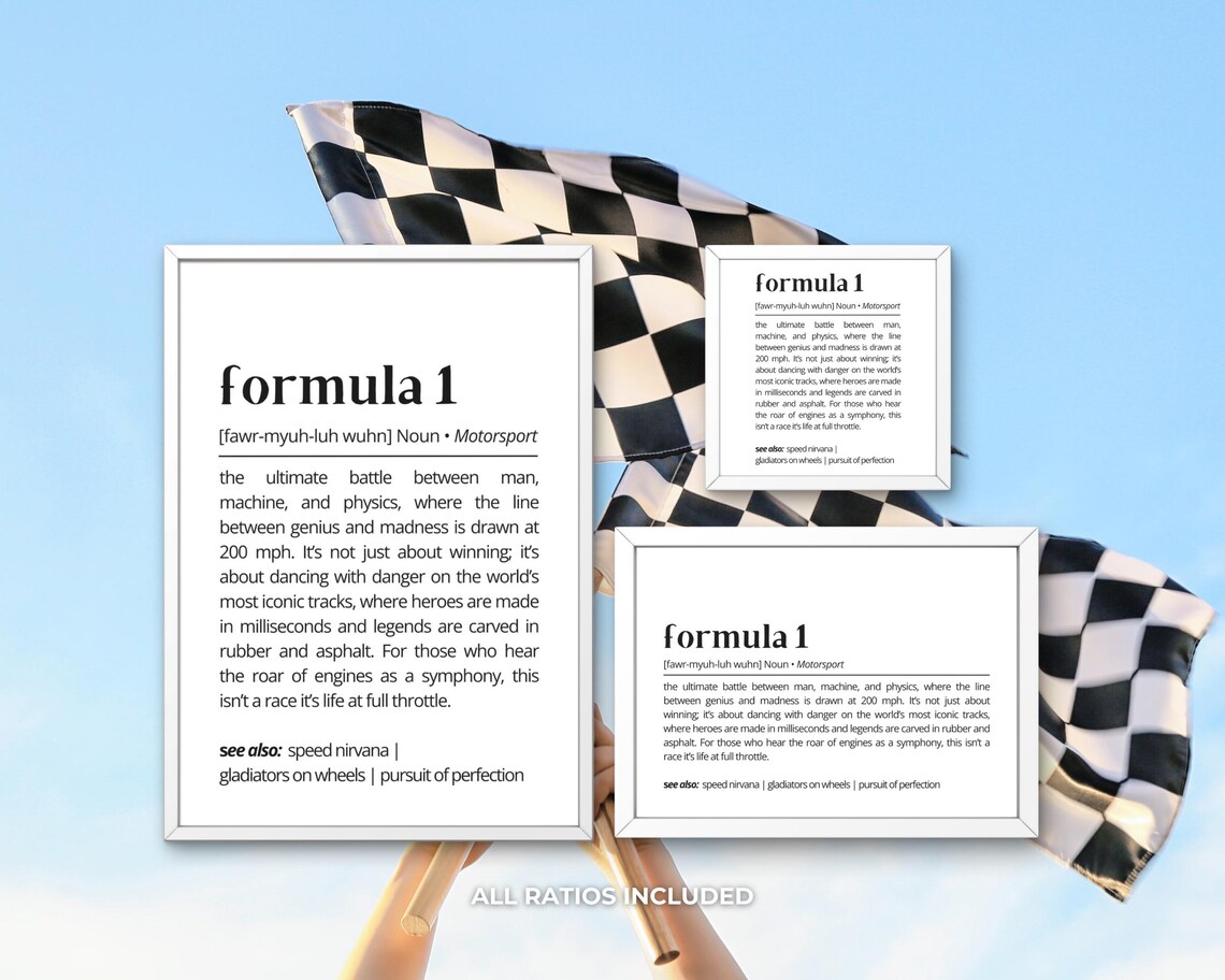 Formula 1 Definition Motorsport Inspiration Art Print - Image 3