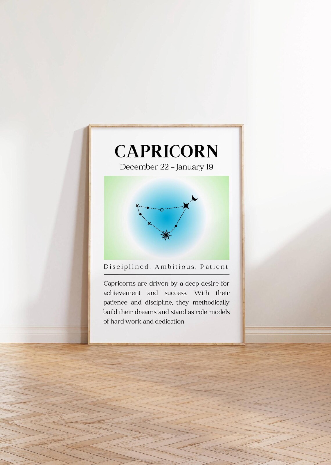 Capricorn Zodiac Constellation Astrology Sign Poster - Image 3