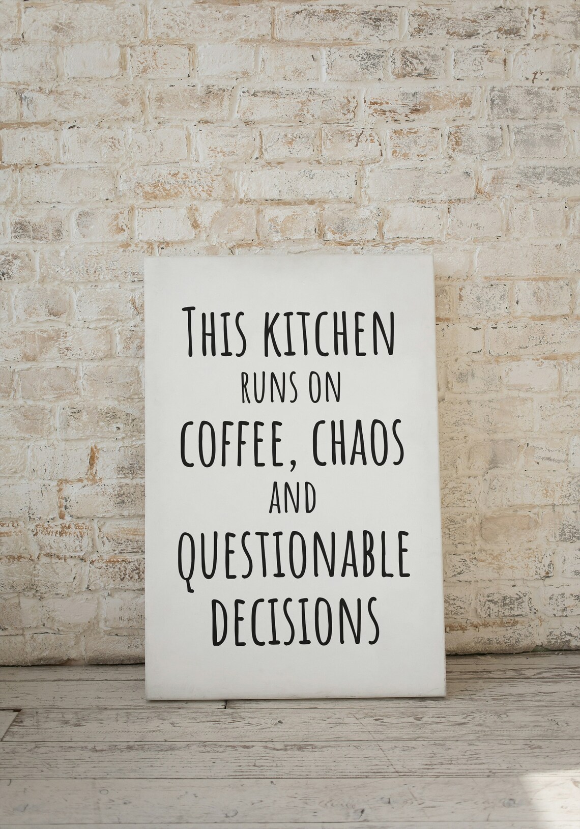 This Kitchen Runs on Coffee Chaos and Questionable Decisions Poster - Image 3