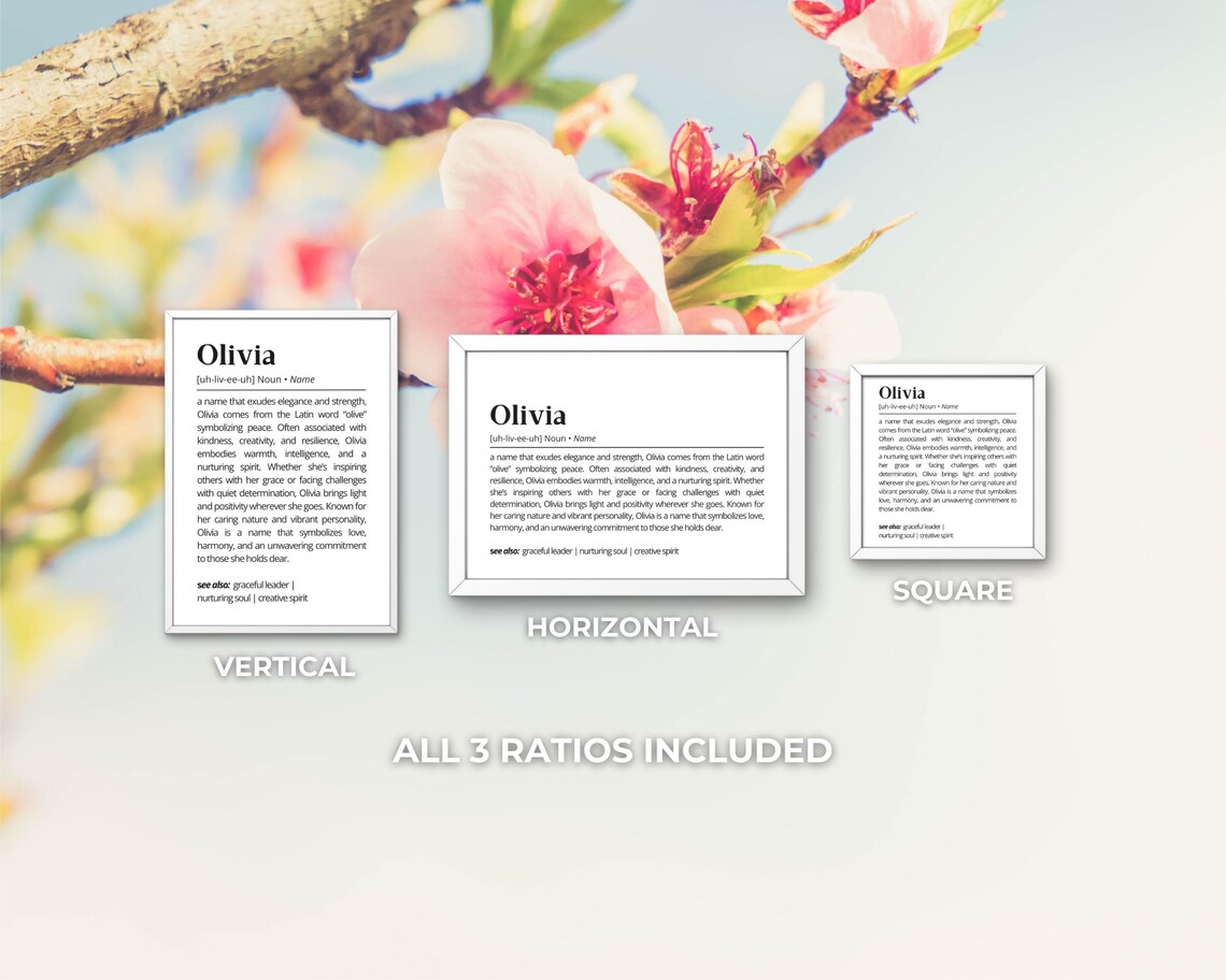 Olivia Name Definition Personalized Minimalist Art Print - Image 3