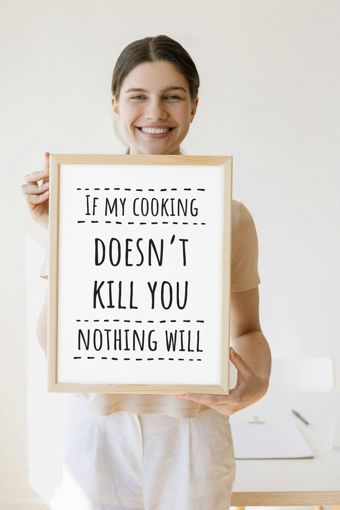 If My Cooking Doesn't Kill You Nothing Will Funny Kitchen Poster - Image 2