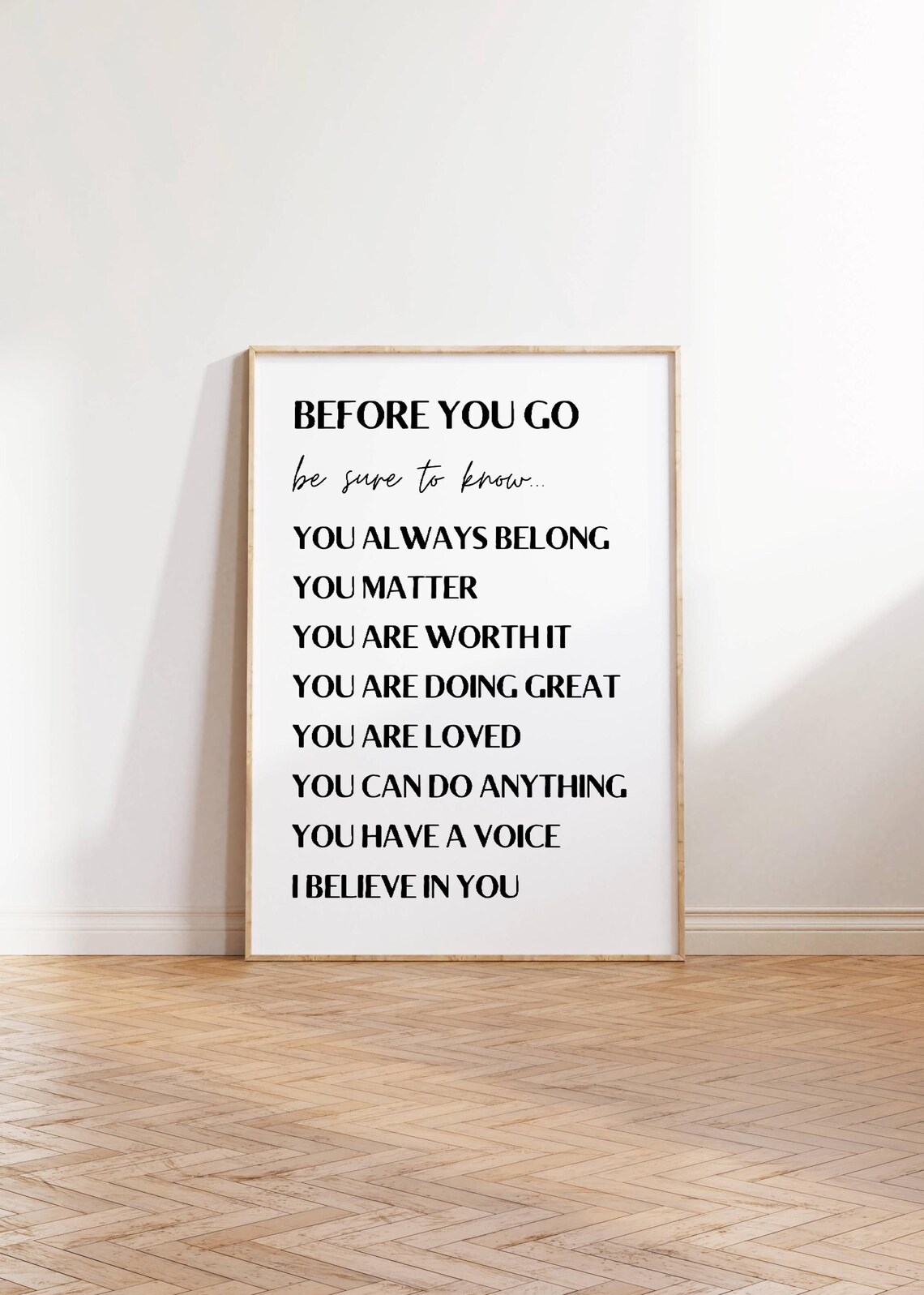 Before You Go Affirmation Art Print, Kids Classroom Decor - Image 3