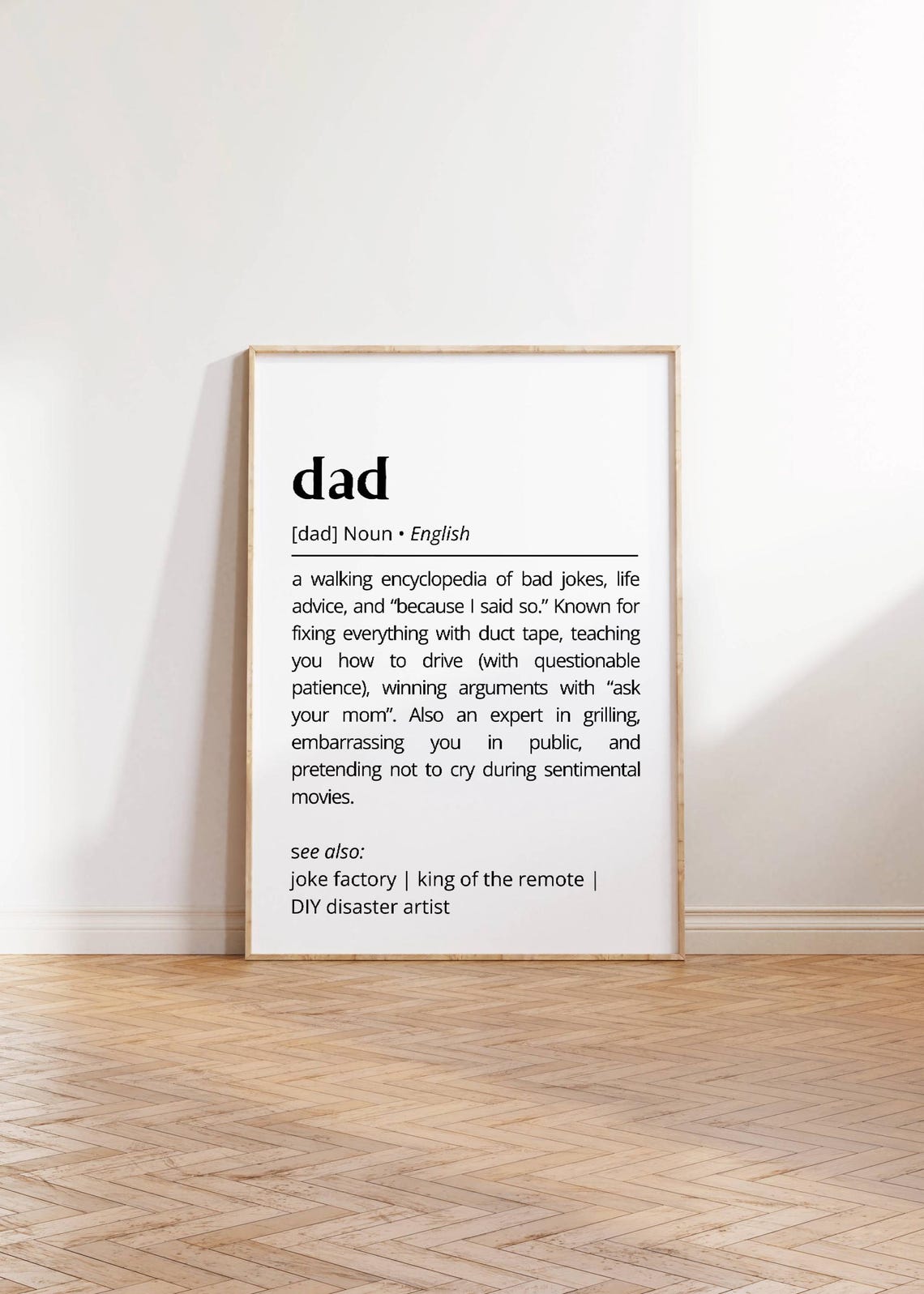 Funny Dad Definition Dictionary Poster Father's Day Gift Humor Decor - Image 3