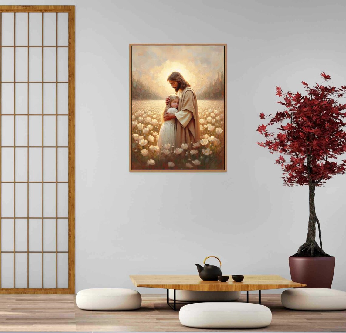 Jesus With Girl, Christian Religious Art Print - Image 5