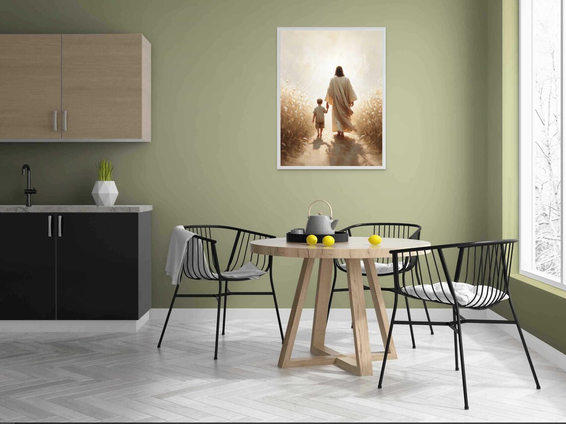 Path Of Faith Christian Jesus And Boy Picture - Image 3