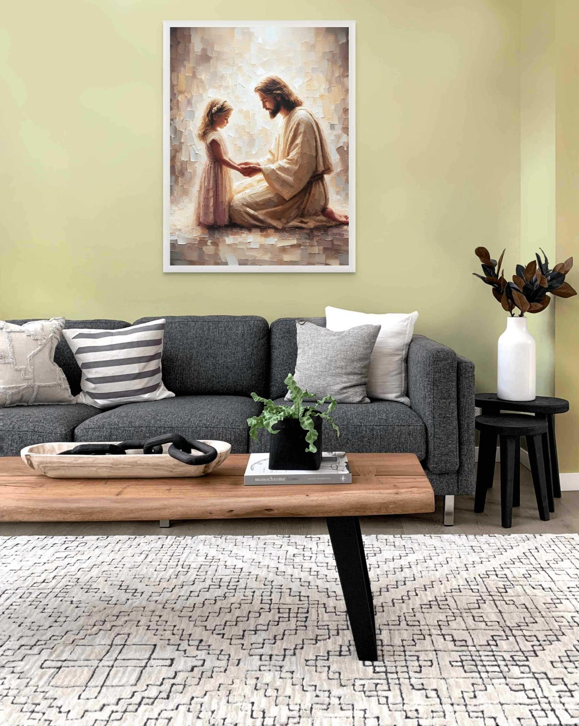 Jesus With Girl, Christian Bible Art Print - Image 2