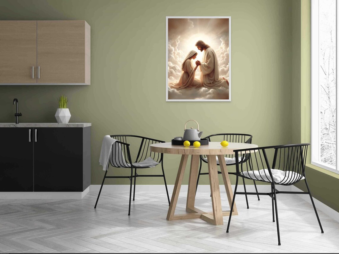 His Heavens Christian Art Jesus Heals A Woman - Image 4