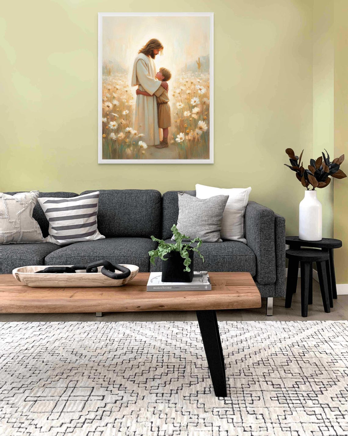 True Faith Modern Christian Nursery Art, Jesus - Image 2