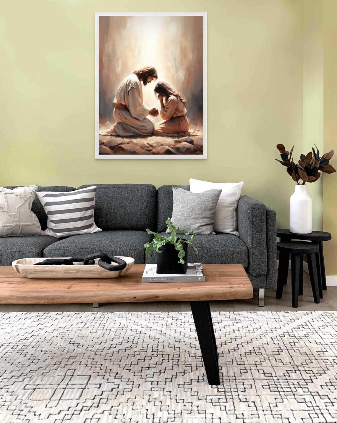 Moments For Prayer, Jesus And Girl Christian Portrait - Image 2
