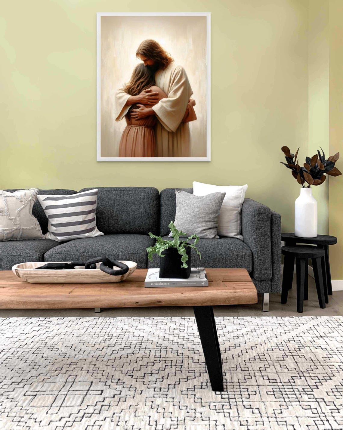 Trust And Love Christian Painting, Jesus And Girl - Image 2