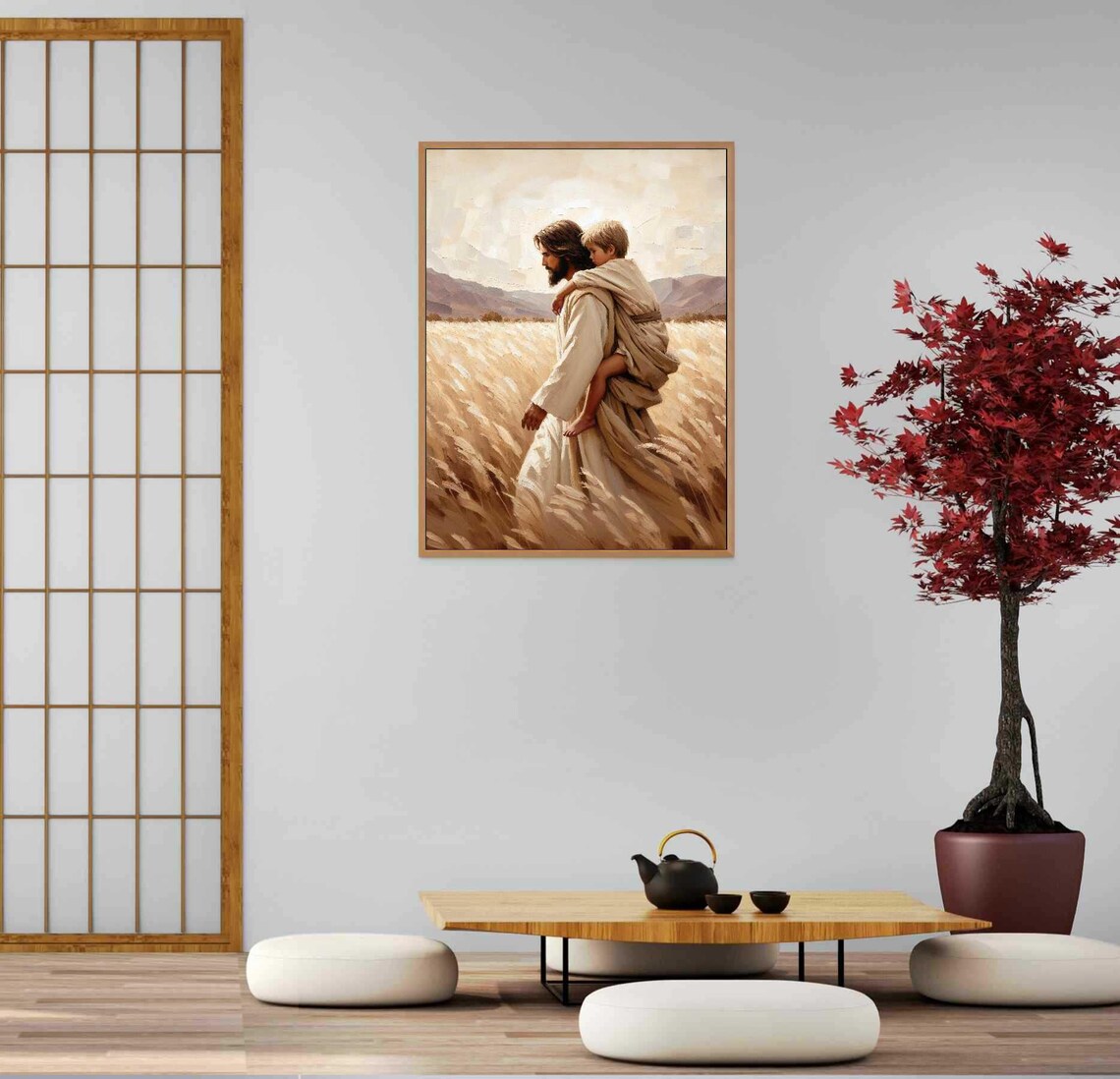 Jesus And Boy Christian Painting, Bible Wall Art - Image 4