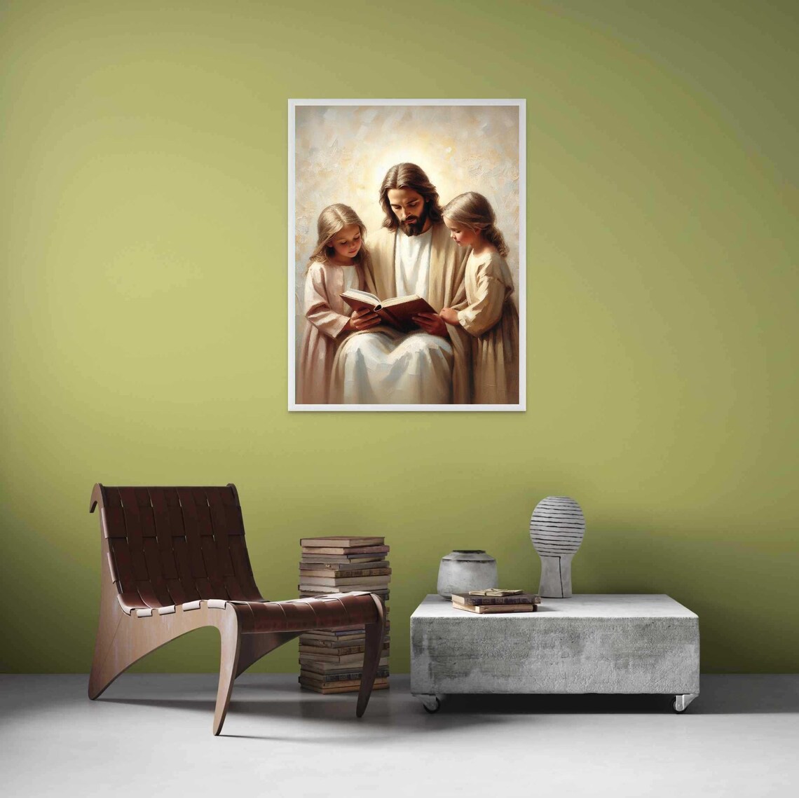Jesus With Children Christian Nursery Art Print - Image 4