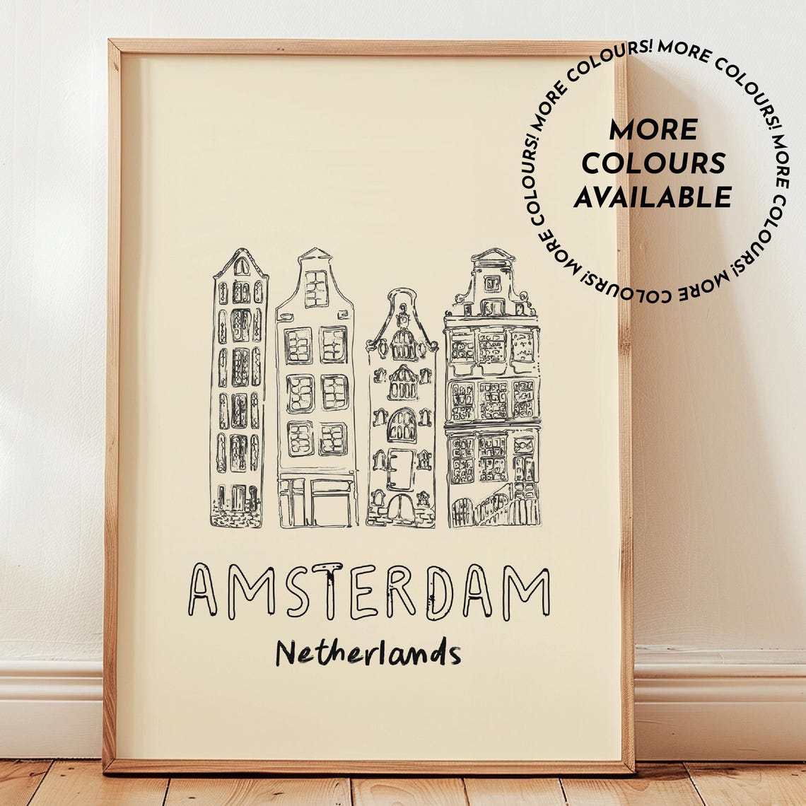 Amsterdam Line - Minimalist Travel Poster