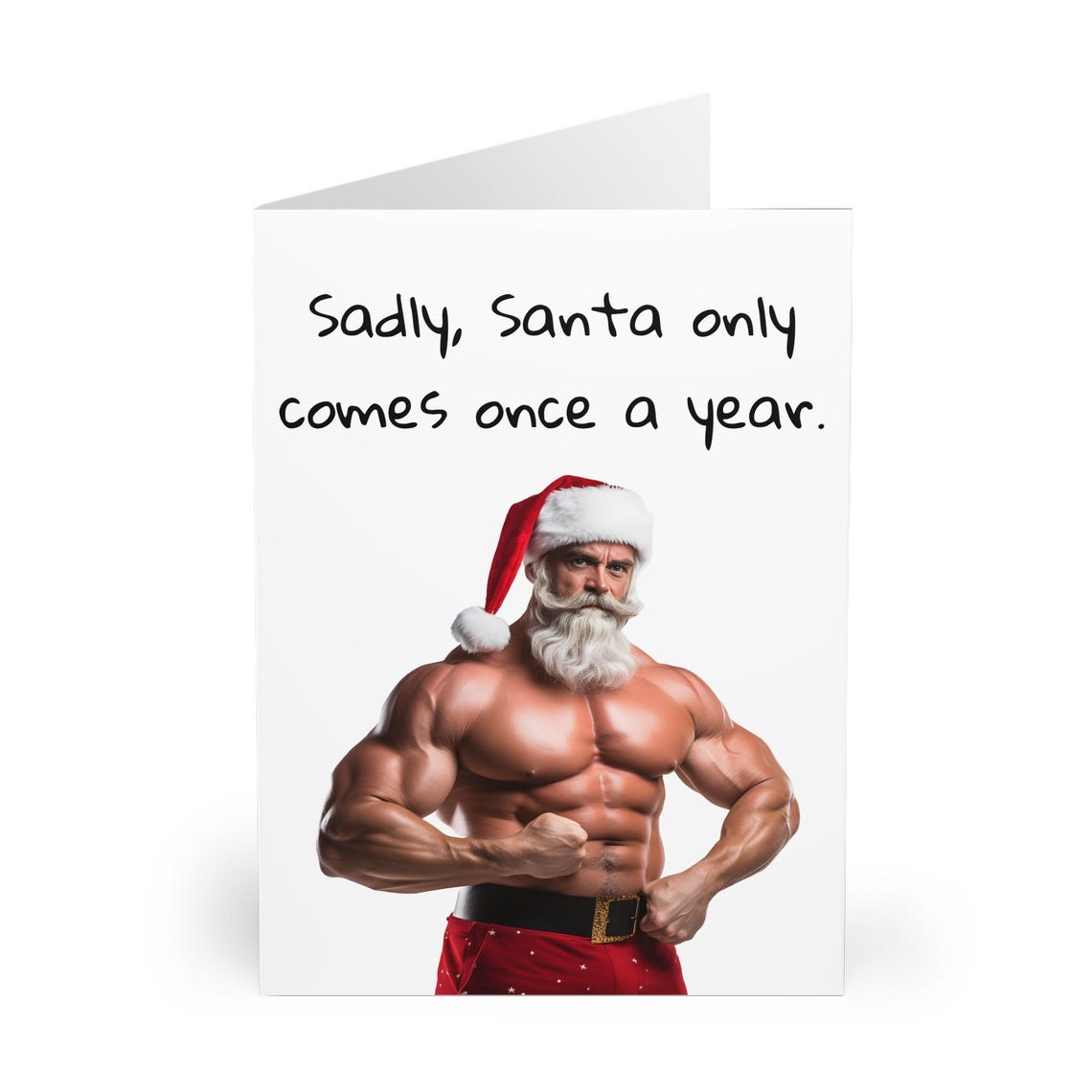 Greeting Cards Naughty Santa Christmas Cards Adult Humour Xmas Cards Funny Holiday Cards Seasonal Greeting Cards Festive Stationery Cum