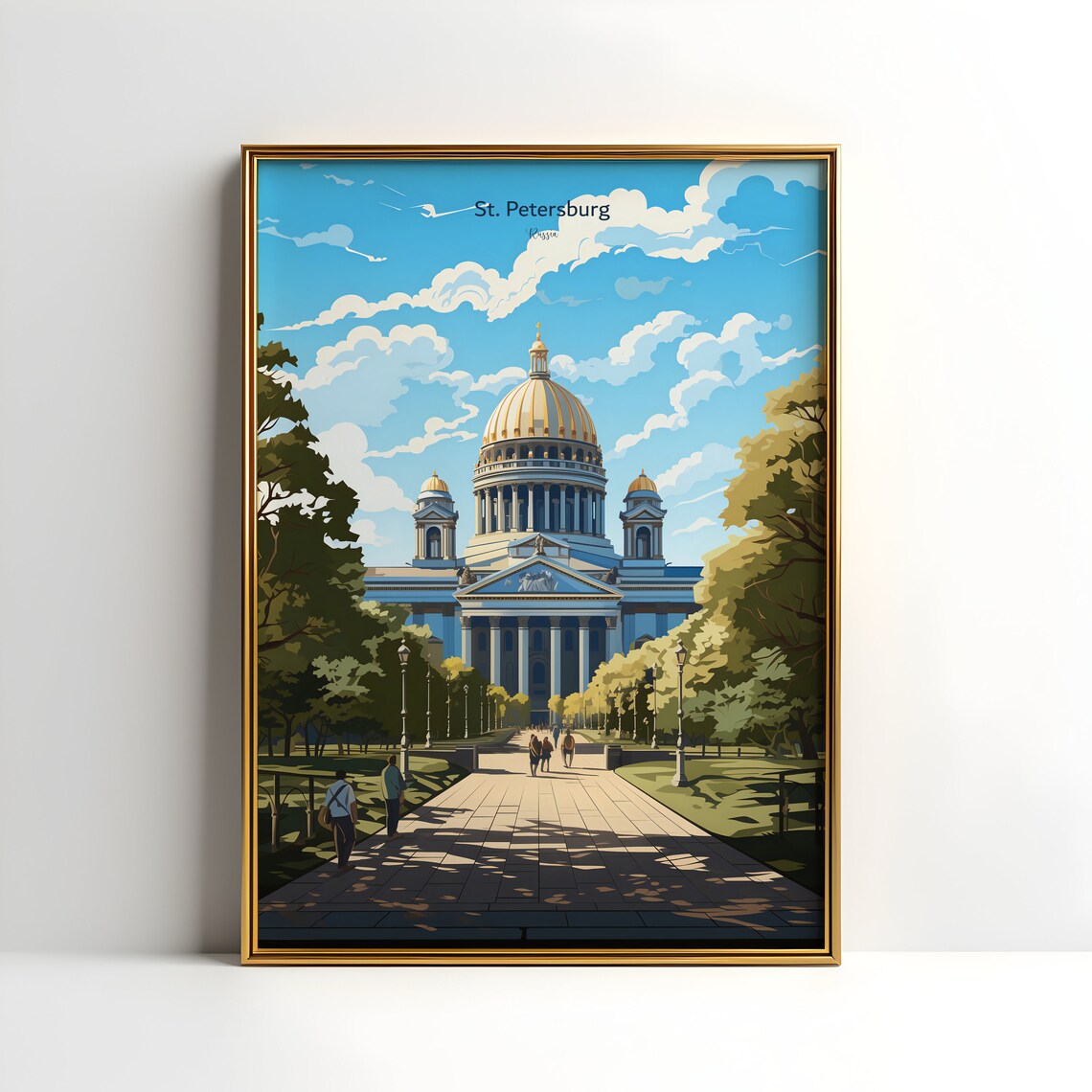 St Petersburg Travel Poster, Russia Housewarming Gift