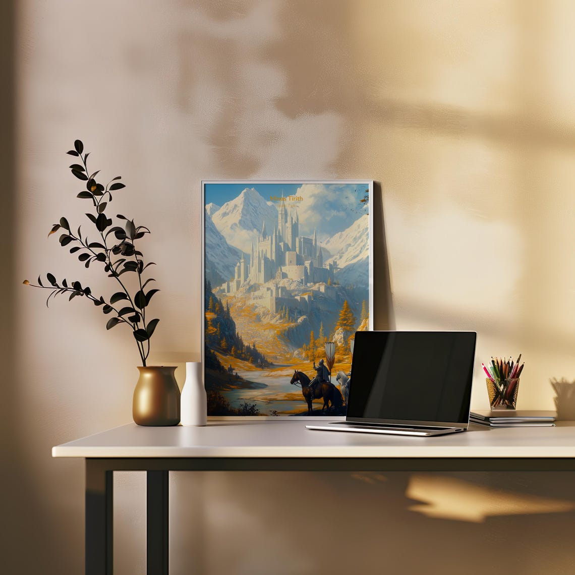 The Lord Of The Rings, Minas Tirith Fantasy Art Print - Image 4