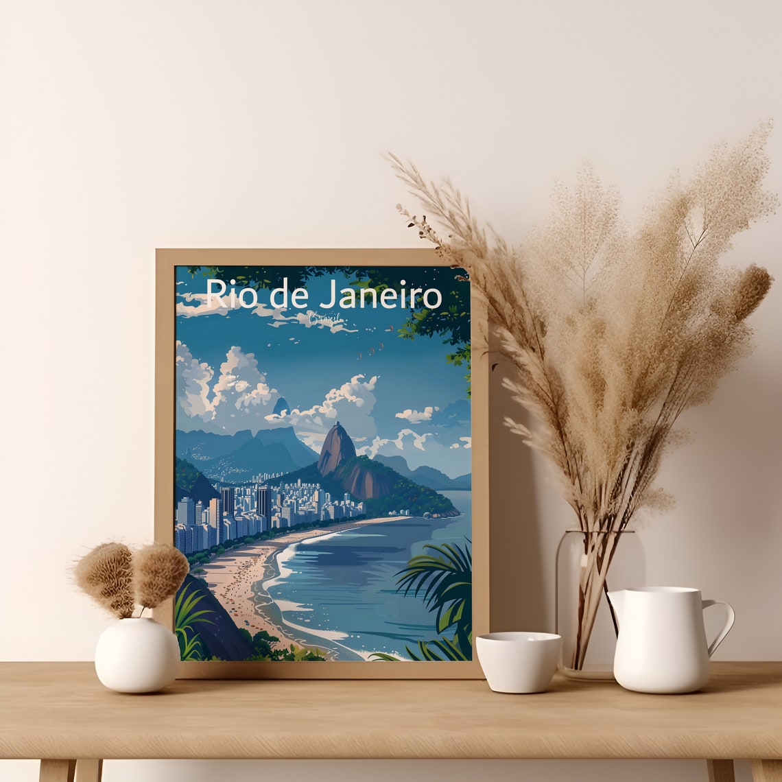 Rio De Janeiro Travel Poster, Brazil Beach City - Image 2