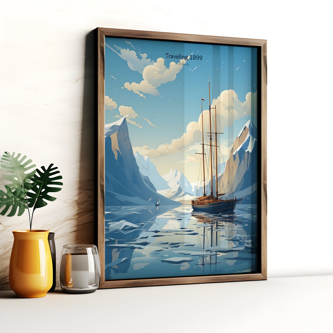 Historical Ship Travel, Antarctica Travel Poster - Image 5