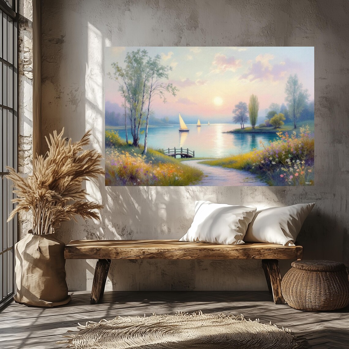 Sunlit Serenity - Abstract Modern Art Print