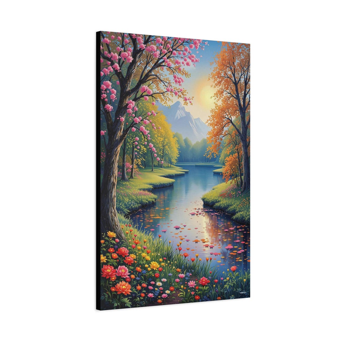 Floral And Mountain Portrait Art - Image 2