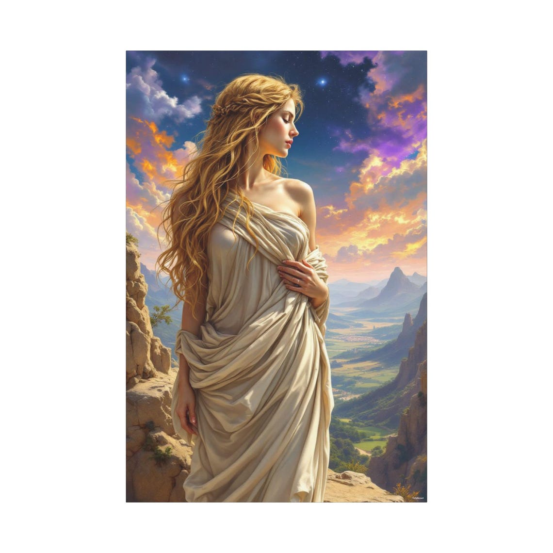 Serene Goddess, Modern Art - Image 3