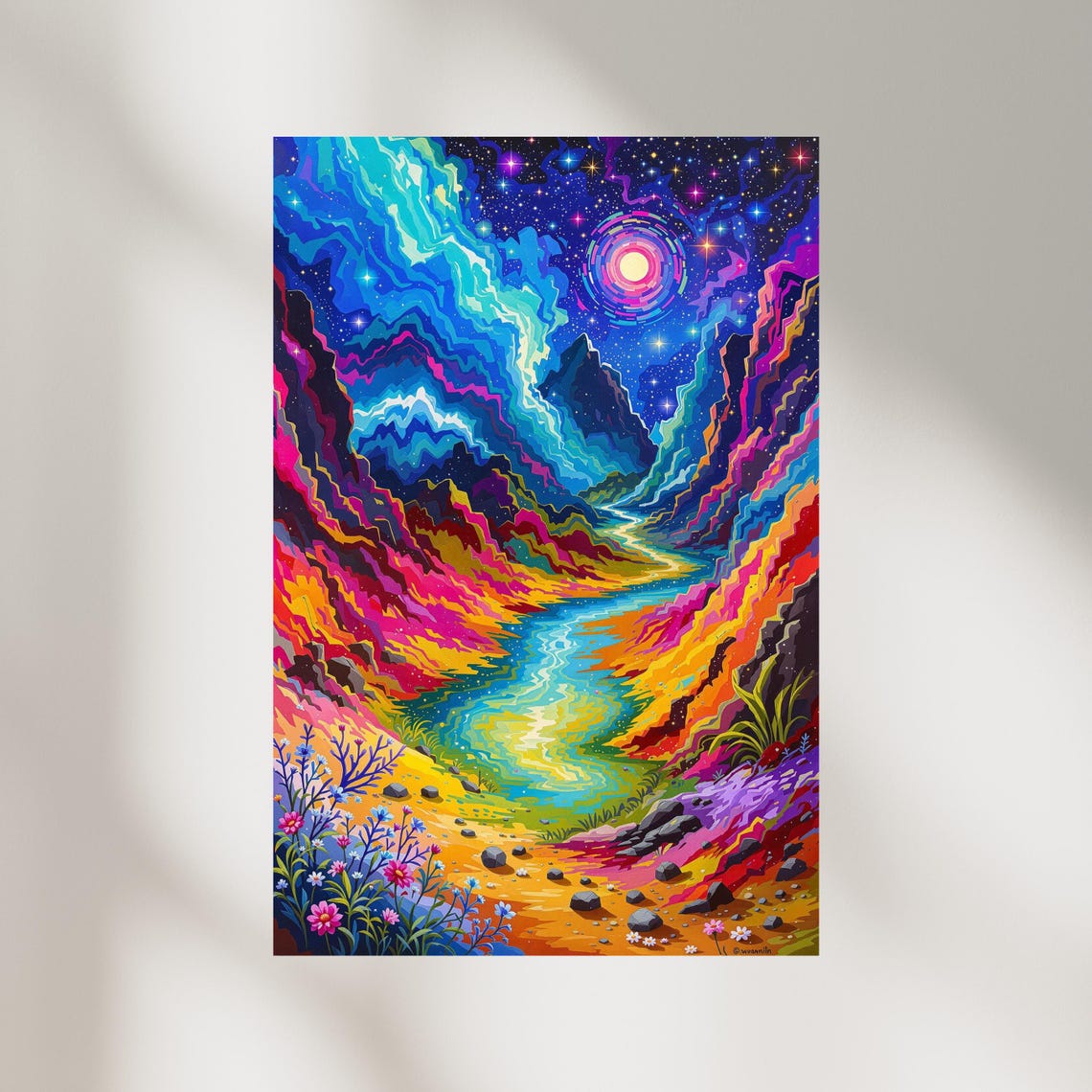 Landscape Vibrant Abstract Art Print
