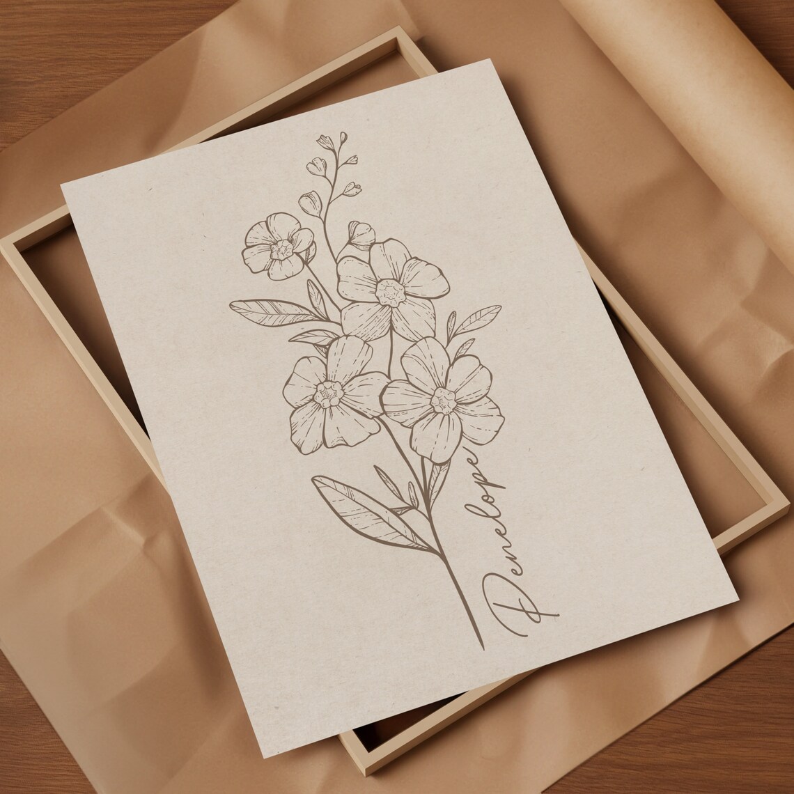 Custom Forget Me Not Personalized Remembrance Art Print - Image 4