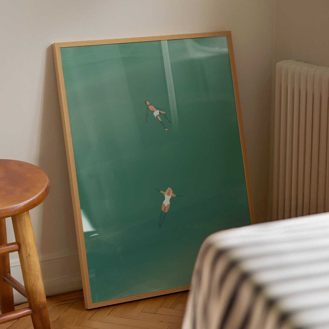 Man And Woman Floating In Pool Summer Poster - Image 3