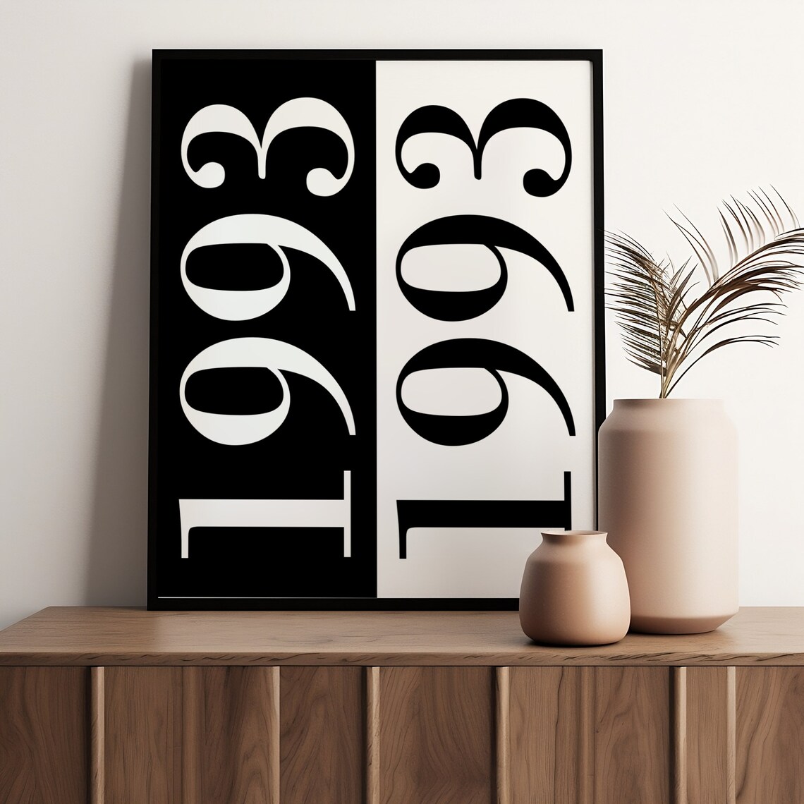Custom Year Personalized Family Art, Minimalist Typography - Image 4