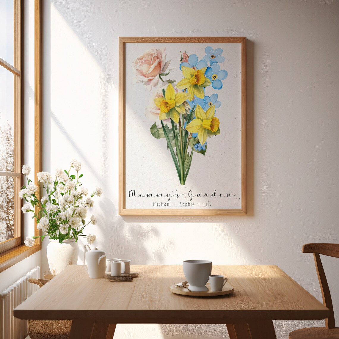 Grandmas Garden Birth Month Flower Bouquet Personalized Gift Poster - Image 4