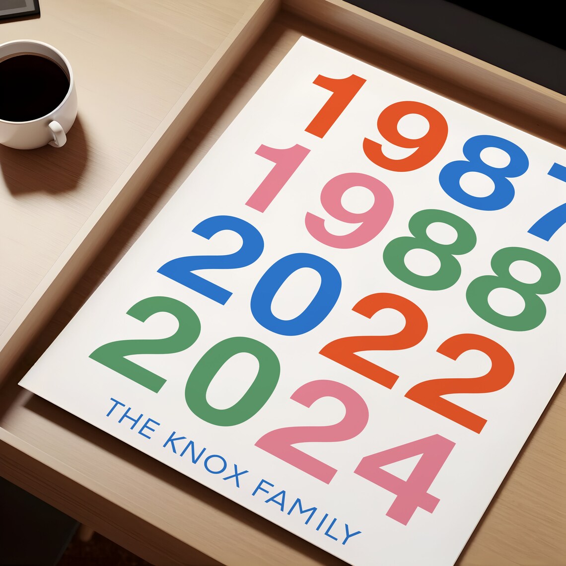 Personalized Family Year Poster, Kids Room Decor - Image 2