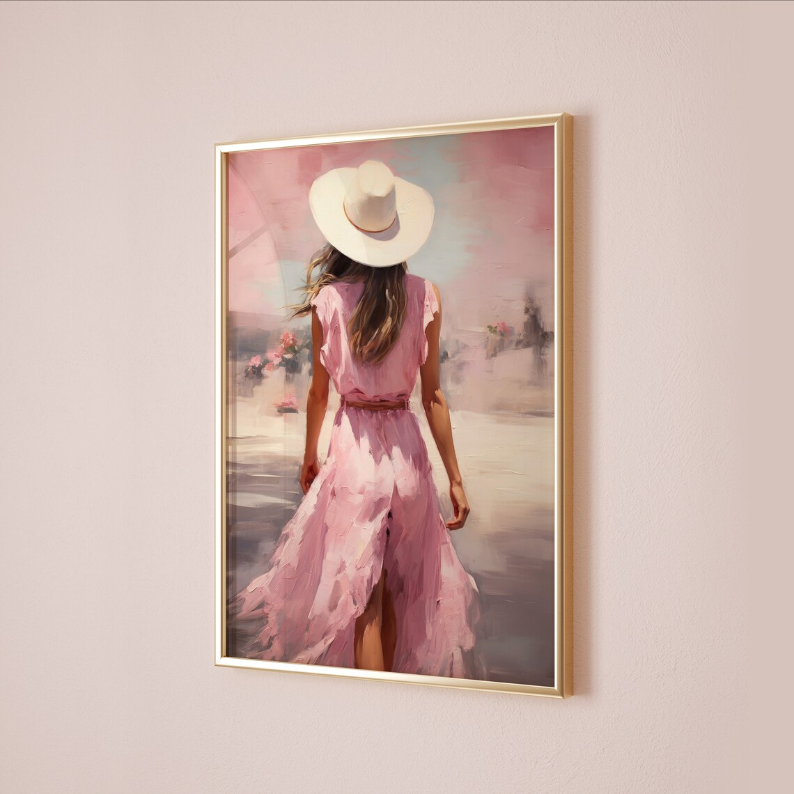 Western Girl Oil Painting, Coastal Cowgirl Poster - Image 5