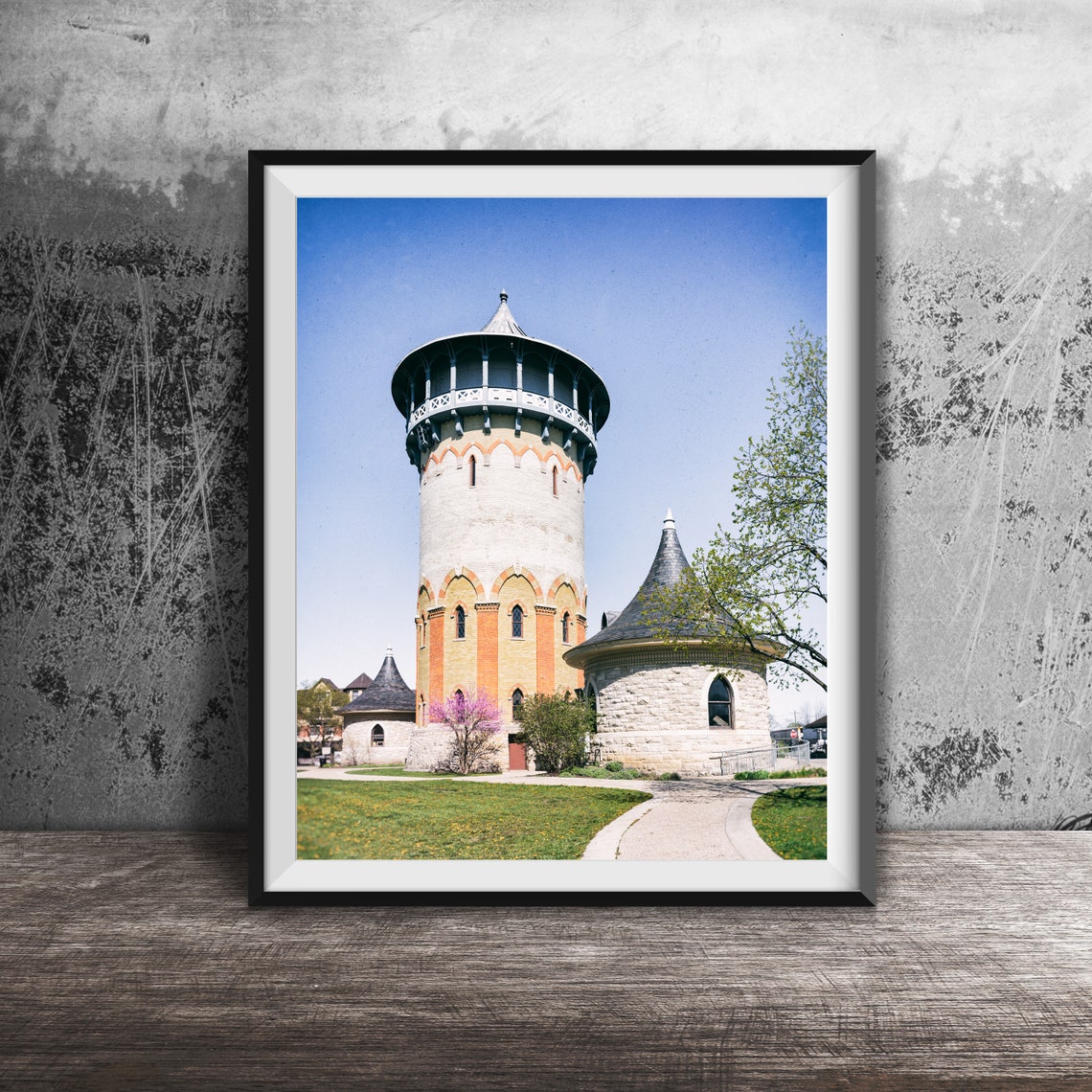 Riverside Illinois Historic Water Tower Castle Style Photo Poster