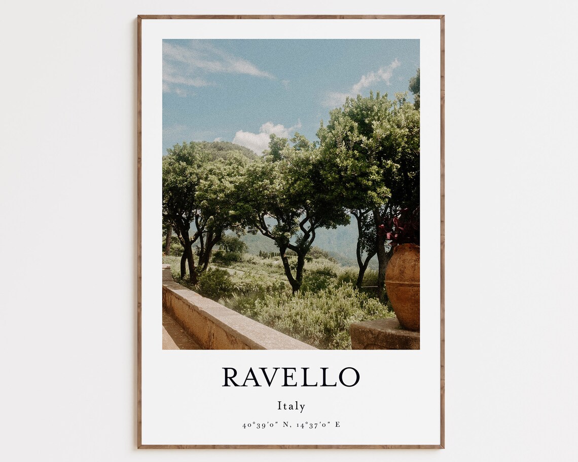 Ravello Italy Cityscape Travel Poster, City View