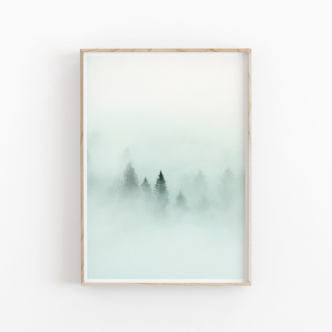 Fog Forest Minimalist Nature Art Print - Image 2