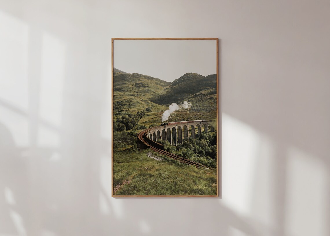 Scotland Travel Poster, Botanical Mountain Art - Image 2