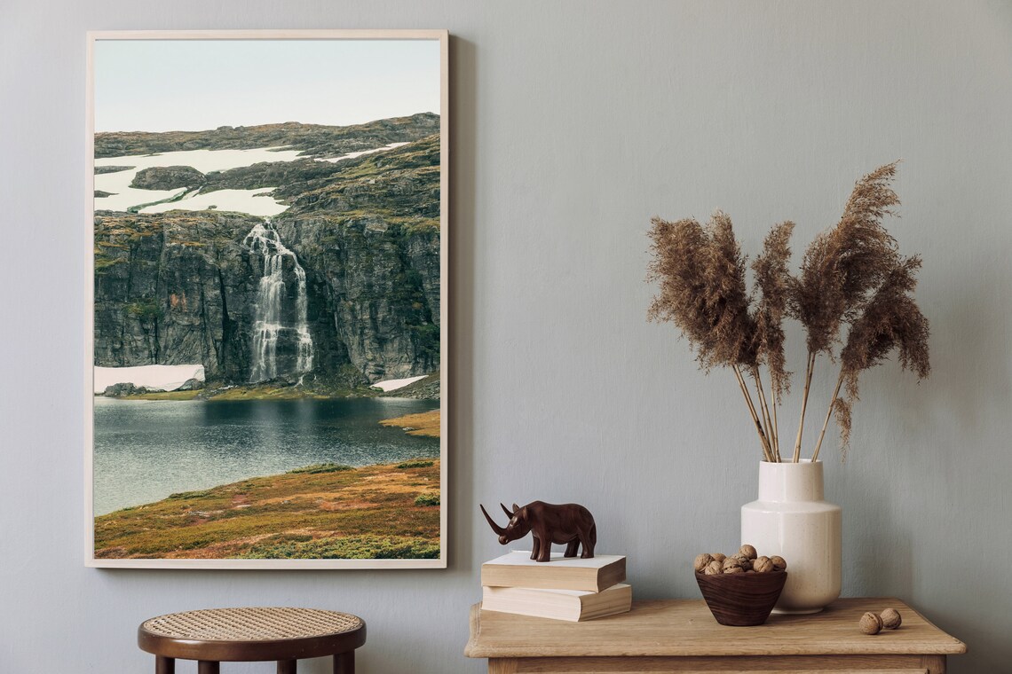 Nature Print Instant Art Lake Landscape Poster - Image 2