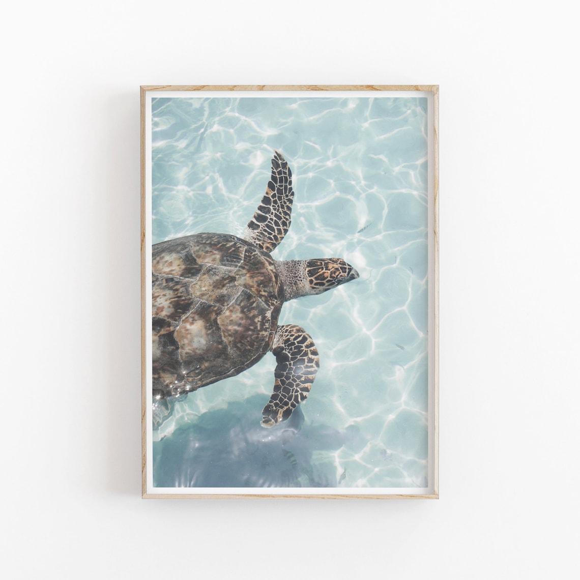 Sea Turtle Modern Minimalist Art Print, Wall Decor - Image 2