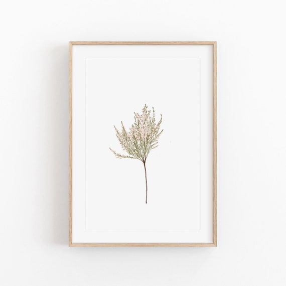 Watercolor Flowers Print, Modern Minimalist Poster