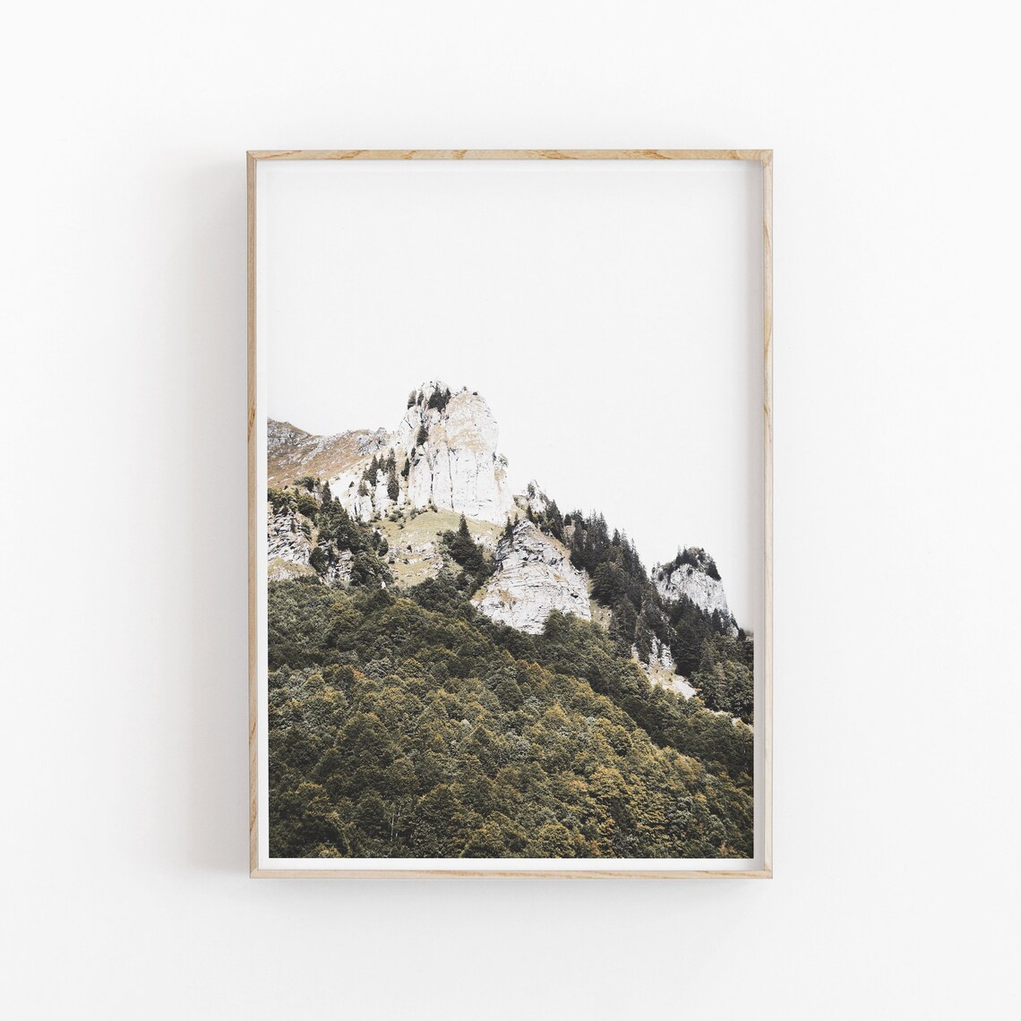Mountain Art Print, Modern Minimalist Nature Poster - Image 2