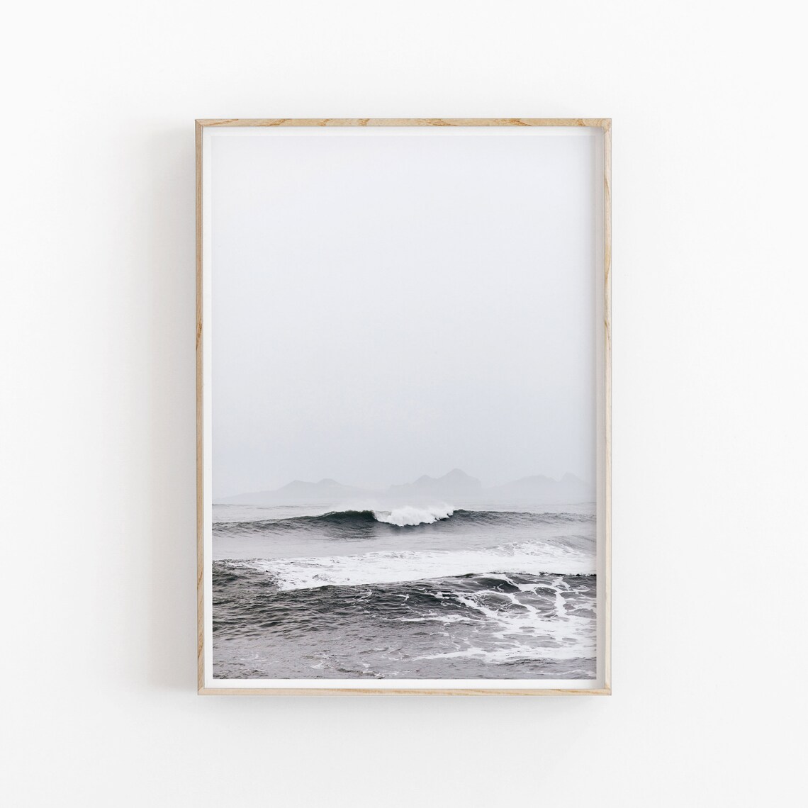 Beach Print, Modern Minimalist Ocean Poster
