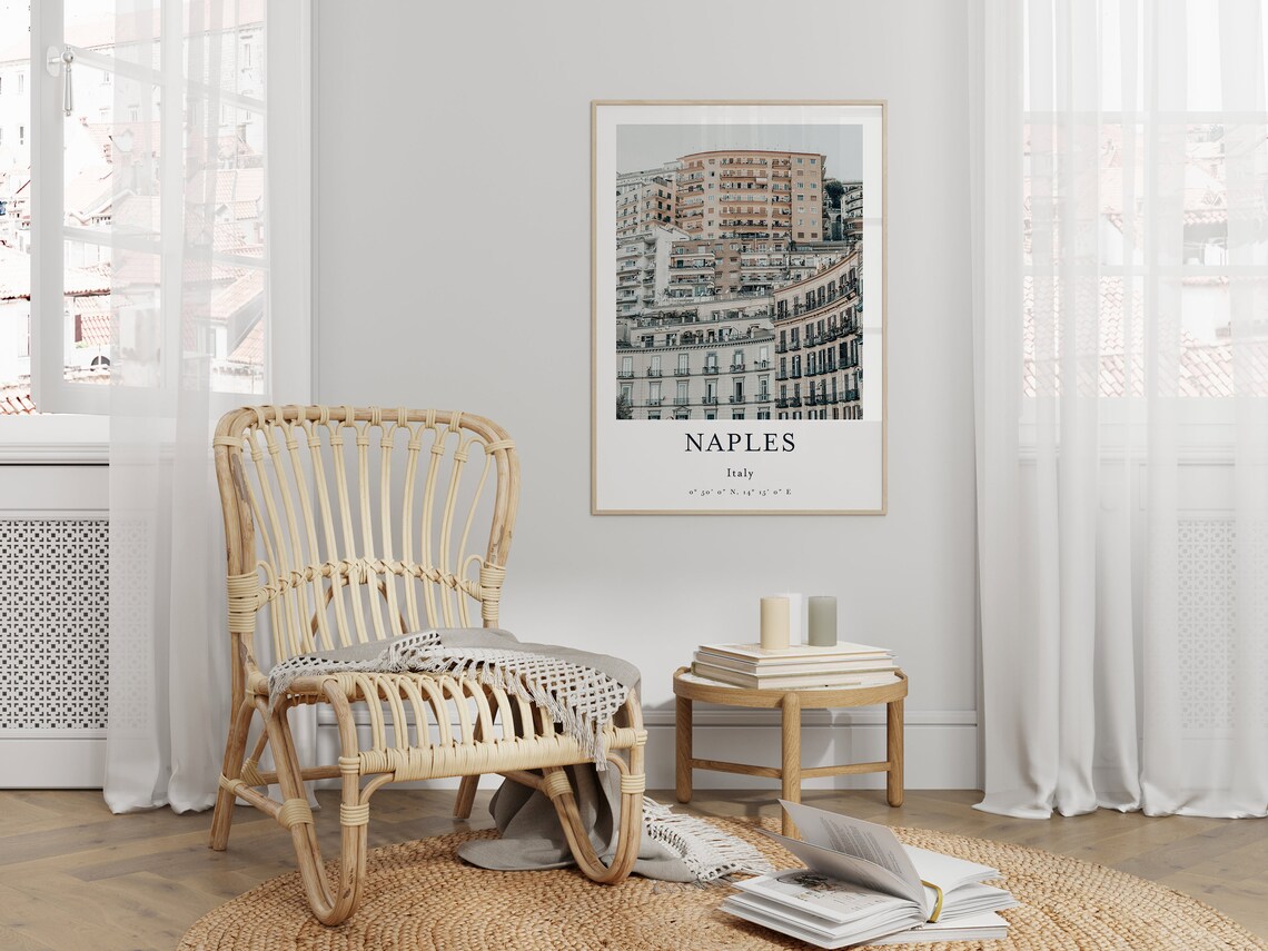 Naples City Art Print, Italy Travel Poster - Image 2