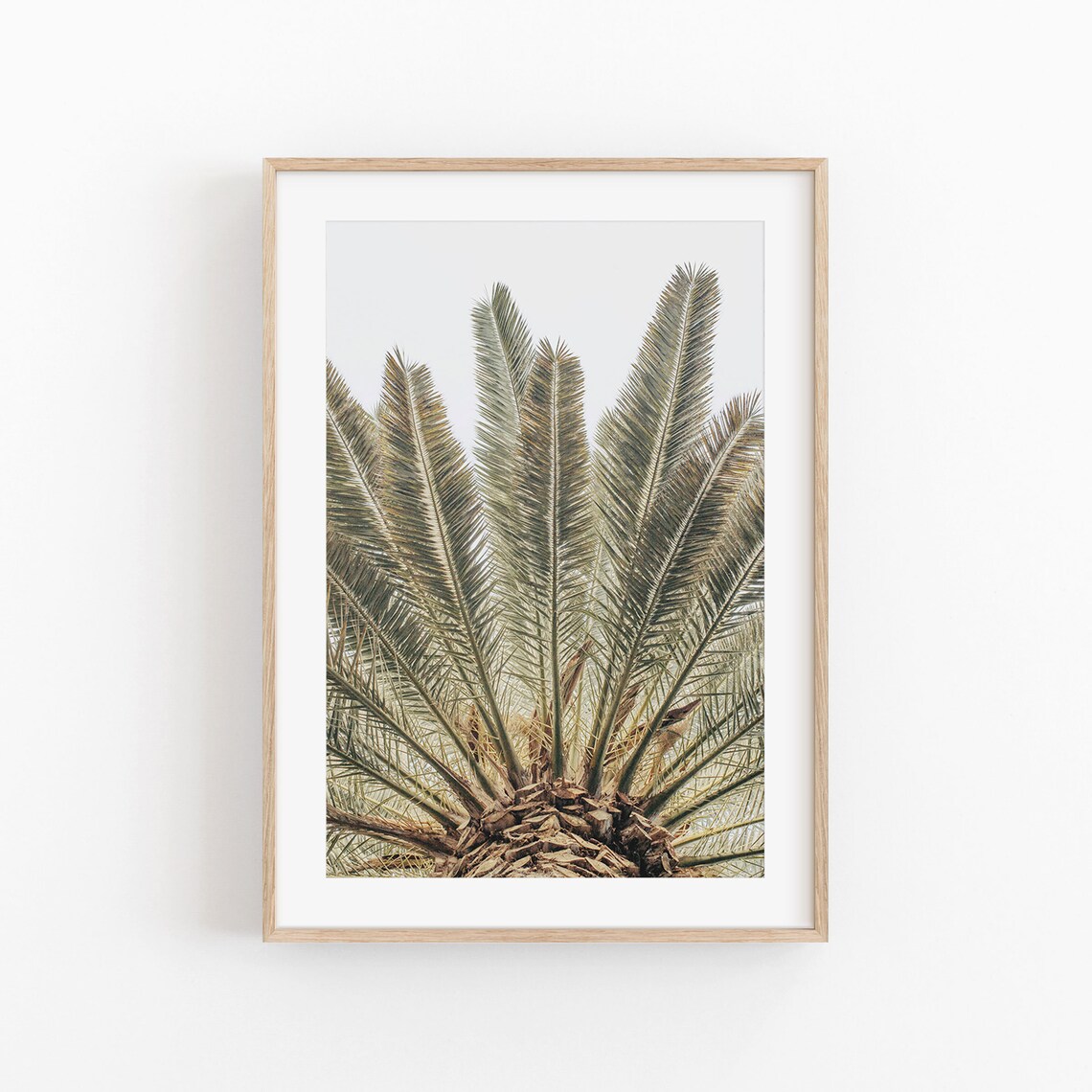 Palm Tree Beach Art Print, Modern Minimalist Poster
