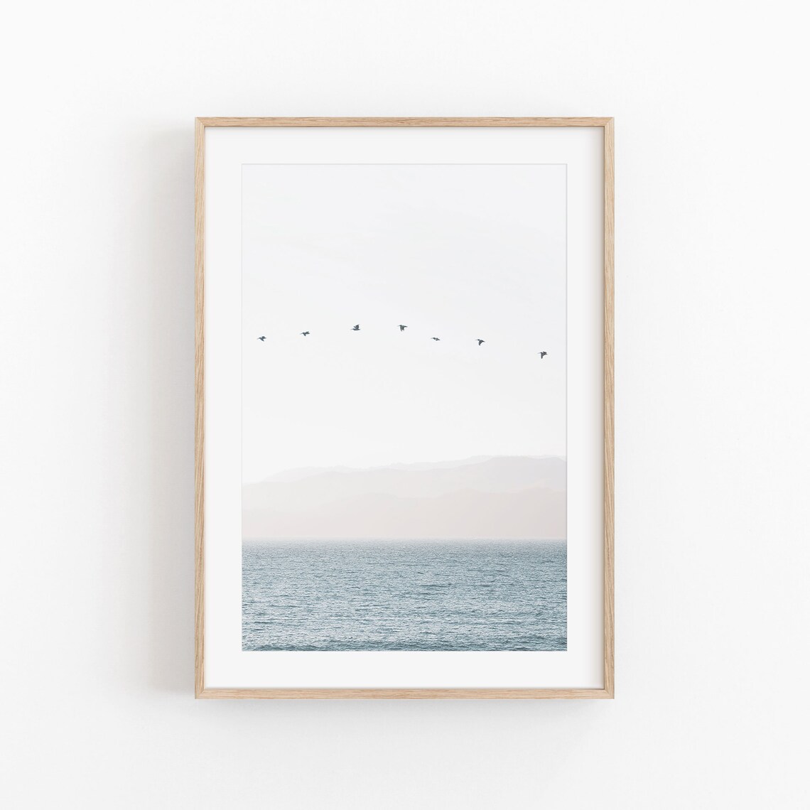 Ocean Bird Minimalist Wall Art Print, Nature Photo
