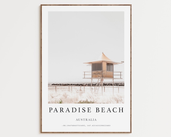 Australia Beach Lifeguard Byron Bay Travel Poster