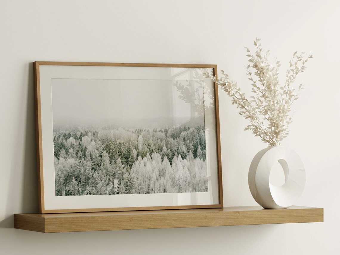 Pine Tree Print, Modern Minimalist Nature Poster - Image 2