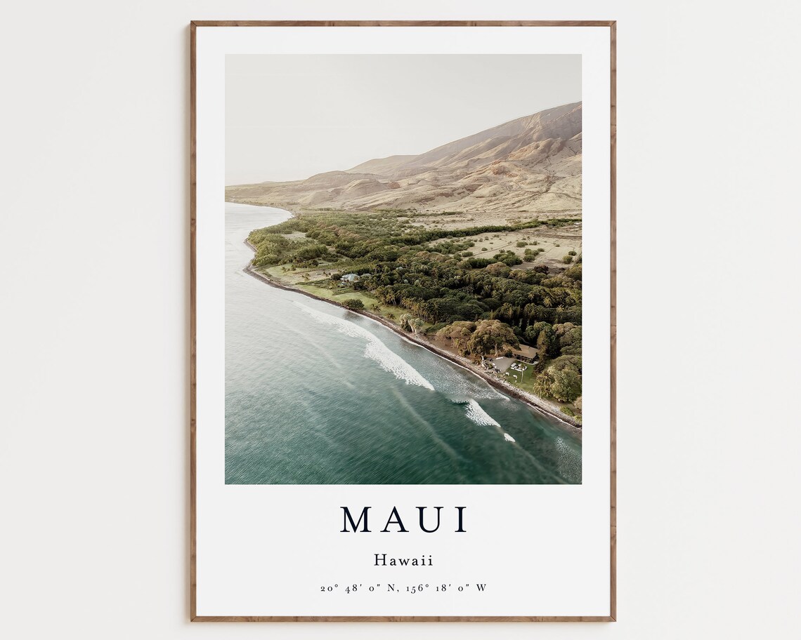 Maui Travel Poster, Hawaii Island Wall Art