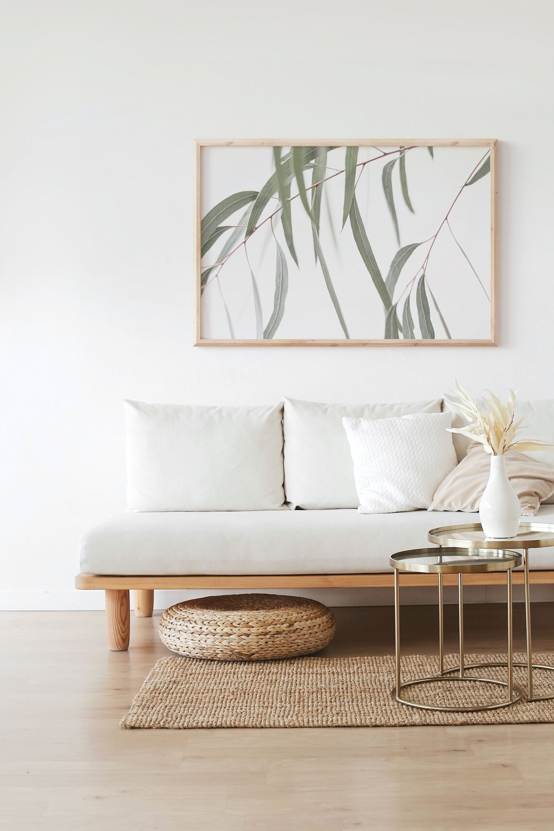 Eucalyptus Botanical Farmhouse Art Print, Horizontal