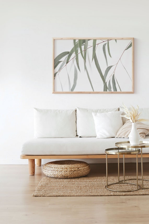 Eucalyptus Botanical Farmhouse Art Print, Horizontal
